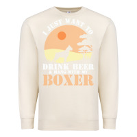 Sandshell boxer beer dog lover t  shirt boxer beer dog lover t  shirt Premium Sweatshirt - linhVisuals