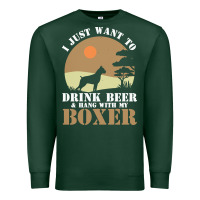 Sports Green boxer beer dog lover t  shirt boxer beer dog lover t  shirt Premium Sweatshirt - linhVisuals