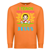 Carrot i teach tiny humans about jesus Premium Sweatshirt - linhVisuals