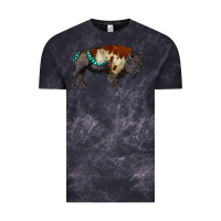 Cloud Black gemstone bison Vintage Tee - RanaPortraitStore