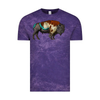 Cloud Purple gemstone bison Vintage Tee - RanaPortraitStore