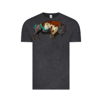 Vintage Black gemstone bison Vintage Tee - RanaPortraitStore