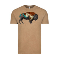 Vintage Coffee gemstone bison Vintage Tee - RanaPortraitStore