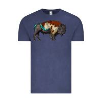 Vintage Denim gemstone bison Vintage Tee - RanaPortraitStore