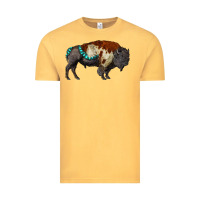 Vintage Mustard gemstone bison Vintage Tee - RanaPortraitStore