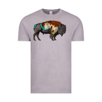 Vintage Zinc gemstone bison Vintage Tee - RanaPortraitStore