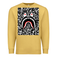 Antique Gold Bape Shark Army Premium Sweatshirt - linhVisuals