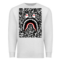 Oatmeal Heather Bape Shark Army Premium Sweatshirt - linhVisuals
