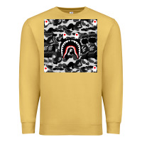 Antique Gold Bape Shark Army Premium Sweatshirt - linhVisuals