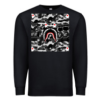 Black Bape Shark Army Premium Sweatshirt - linhVisuals