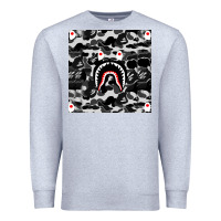 Heather Grey Bape Shark Army Premium Sweatshirt - linhVisuals