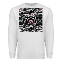 Oatmeal Heather Bape Shark Army Premium Sweatshirt - linhVisuals