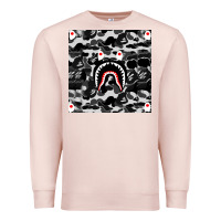 Pale Pink Bape Shark Army Premium Sweatshirt - linhVisuals