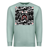 Seafoam Bape Shark Army Premium Sweatshirt - linhVisuals