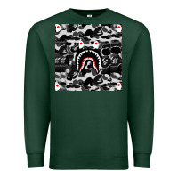 Sports Green Bape Shark Army Premium Sweatshirt - linhVisuals