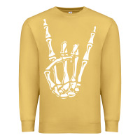 Antique Gold rock on skeleton hand Premium Sweatshirt - linhVisuals