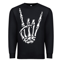 Black rock on skeleton hand Premium Sweatshirt - linhVisuals