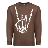 Rock On Skeleton Hand Premium Sweatshirt | Teevron