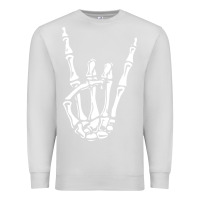 Dove Grey rock on skeleton hand Premium Sweatshirt - linhVisuals