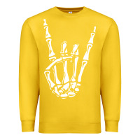 Lemon rock on skeleton hand Premium Sweatshirt - linhVisuals