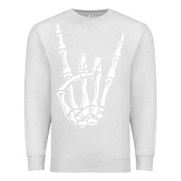 Oatmeal Heather rock on skeleton hand Premium Sweatshirt - linhVisuals