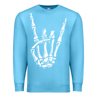 Ocean Blue rock on skeleton hand Premium Sweatshirt - linhVisuals
