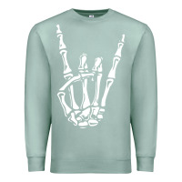 Seafoam rock on skeleton hand Premium Sweatshirt - linhVisuals