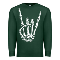 Sports Green rock on skeleton hand Premium Sweatshirt - linhVisuals