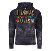 Cloud Black i love someone with autism Vintage Hoodie - LillyAllenDesigns