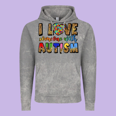 I Love Someone With Autism Vintage Hoodie Designed By Lillyallendesigns