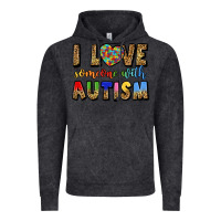 Vintage Black i love someone with autism Vintage Hoodie - LillyAllenDesigns