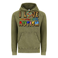 Vintage Olive i love someone with autism Vintage Hoodie - LillyAllenDesigns