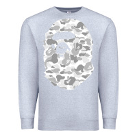 Heather Grey Gorilla Head Shot Premium Sweatshirt - linhVisuals