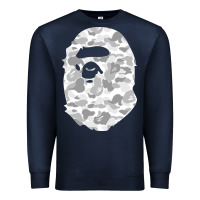 Navy Gorilla Head Shot Premium Sweatshirt - linhVisuals