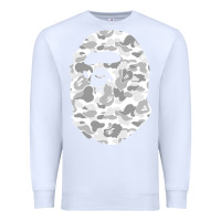 White Gorilla Head Shot Premium Sweatshirt - linhVisuals