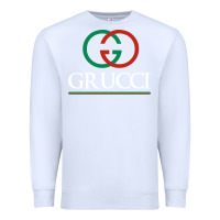 White grucci Premium Sweatshirt - linhVisuals