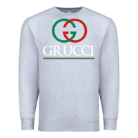 Heather Grey grucci Premium Sweatshirt - linhVisuals