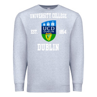 Heather Grey university college dublin Premium Sweatshirt - linhVisuals