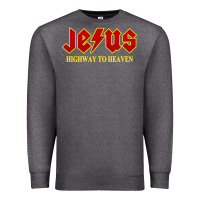 Charcoal Heather jesus rocks highway to heaven Premium Sweatshirt - linhVisuals