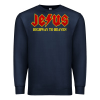 Navy jesus rocks highway to heaven Premium Sweatshirt - linhVisuals