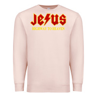 Pale Pink jesus rocks highway to heaven Premium Sweatshirt - linhVisuals