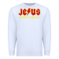 White jesus rocks highway to heaven Premium Sweatshirt - linhVisuals