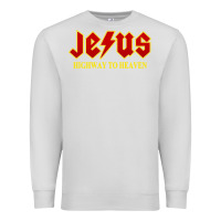 Dove Grey jesus rocks highway to heaven Premium Sweatshirt - linhVisuals