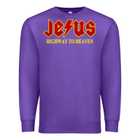 Purple jesus rocks highway to heaven Premium Sweatshirt - linhVisuals