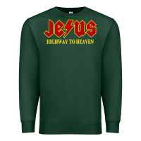 Sports Green jesus rocks highway to heaven Premium Sweatshirt - linhVisuals
