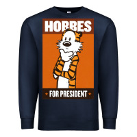 Navy hobbes for president Premium Sweatshirt - linhVisuals