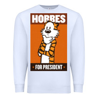 White hobbes for president Premium Sweatshirt - linhVisuals
