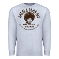 Heather Grey angela davis day 70s black rights Premium Sweatshirt - linhVisuals