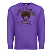 Purple angela davis day 70s black rights Premium Sweatshirt - linhVisuals