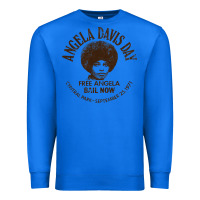 True Royal angela davis day 70s black rights Premium Sweatshirt - linhVisuals